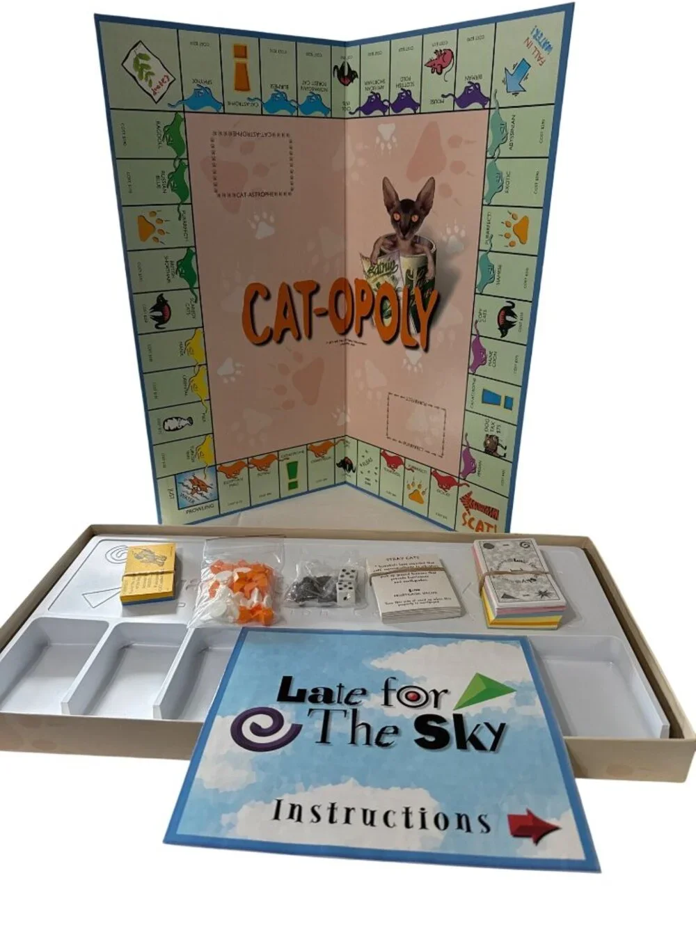Cat-Opoly Board Game By Late For The Sky Like New Cat-Themed Monopoly Complete - Picture 2 of 7